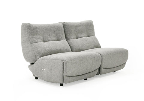 Divani Casa Basil Modern Grey Fabric Small Electric Recliner Chair Model VGSX-22056-RCLNR-SML-SLATE