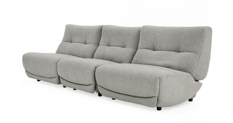 Divani Casa Basil Modern Grey Fabric Small Electric Recliner Chair Model VGSX-22056-RCLNR-SML-SLATE