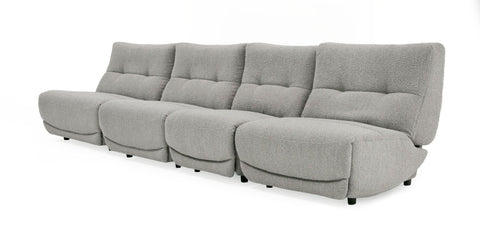 Divani Casa Basil Modern Grey Fabric Small Electric Recliner Chair Model VGSX-22056-RCLNR-SML-SLATE