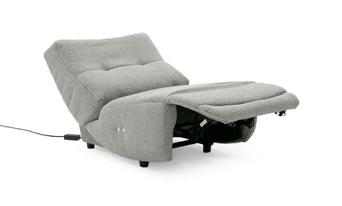 Divani Casa Basil Modern Grey Fabric Small Electric Recliner Chair Model VGSX-22056-RCLNR-SML-SLATE
