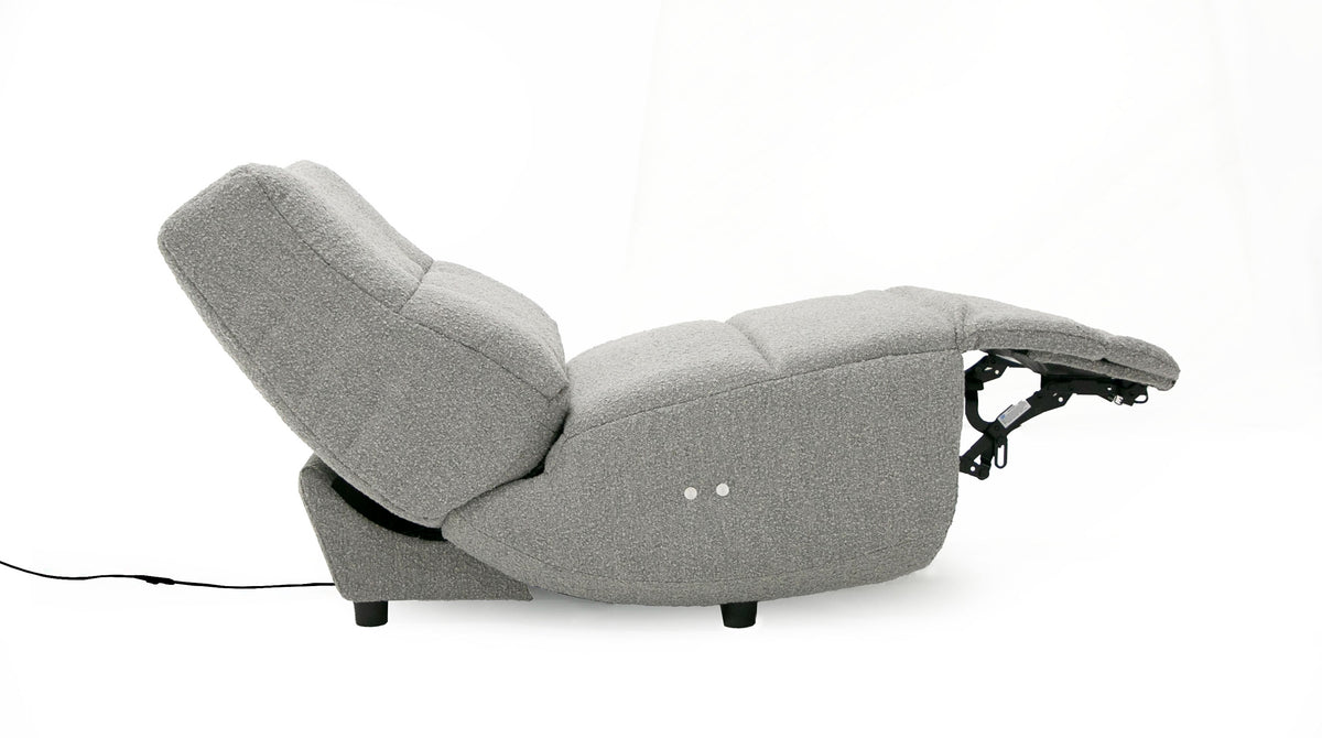 Divani Casa Basil Modern Grey Fabric Small Electric Recliner Chair Model VGSX-22056-RCLNR-SML-SLATE