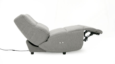 Divani Casa Basil Modern Grey Fabric Small Electric Recliner Chair Model VGSX-22056-RCLNR-SML-SLATE