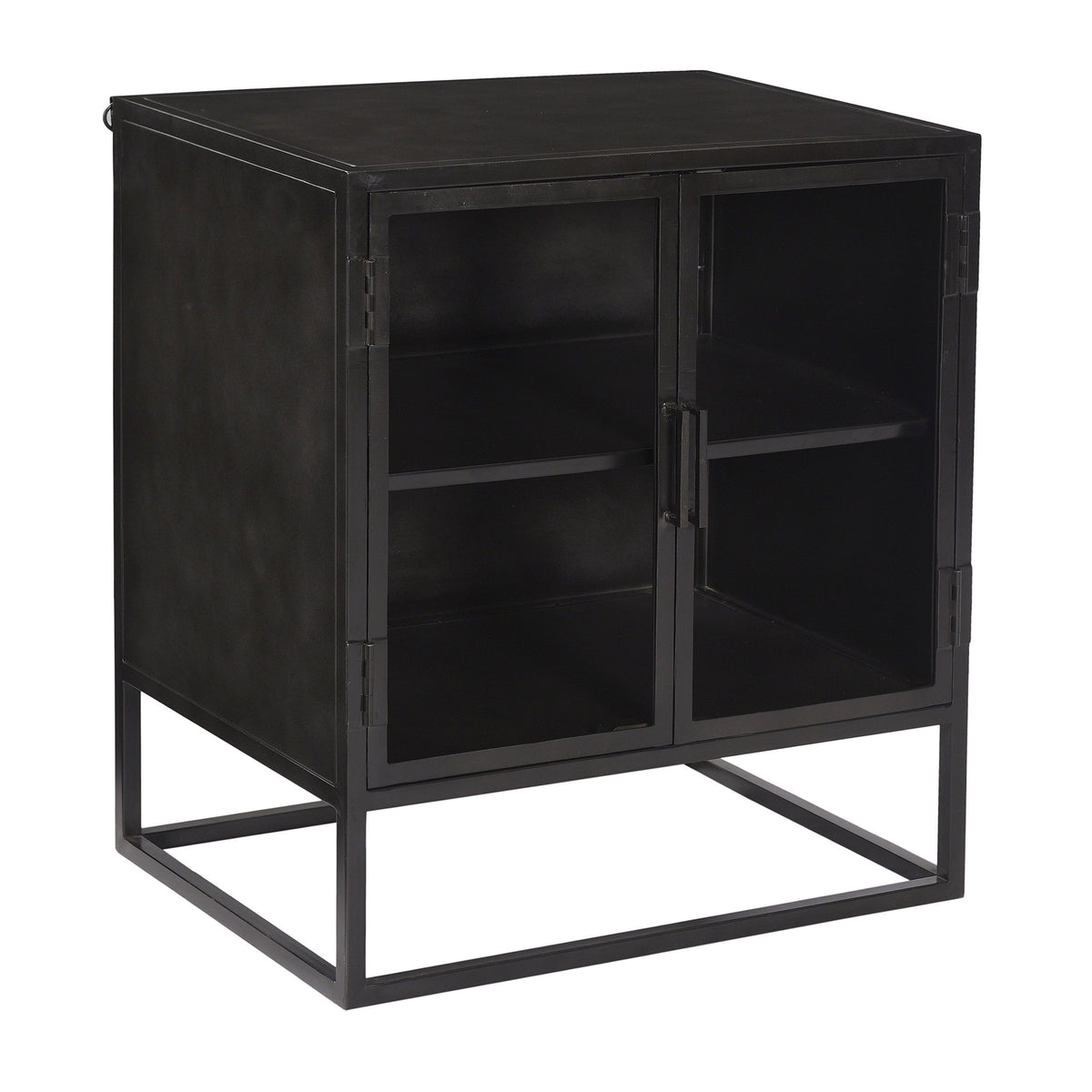 Adler Antique Gunmetal Finish Side Table