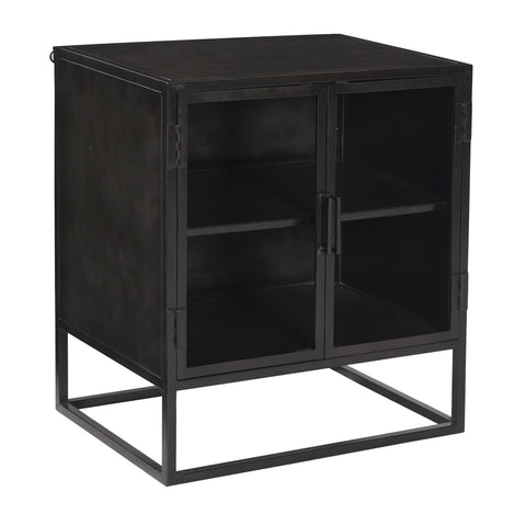Adler Antique Gunmetal Finish Side Table