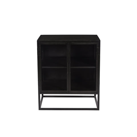 Adler Antique Gunmetal Finish Side Table
