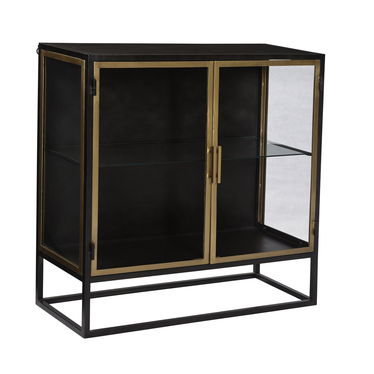 Stein Antique Gunmetal Finish with Brass Accents Sideboard