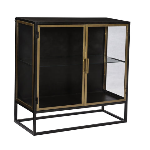Stein Antique Gunmetal Finish with Brass Accents Sideboard
