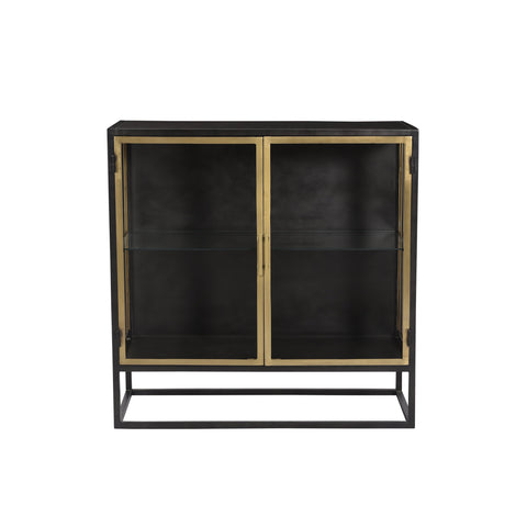 Stein Antique Gunmetal Finish with Brass Accents Sideboard