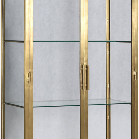 Arnel Brass Finish Cabinet