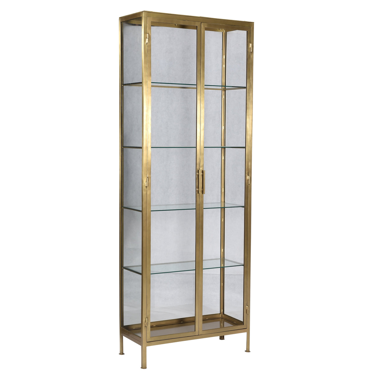 Arnel Brass Finish Cabinet