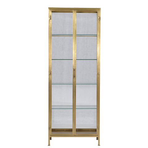Arnel Brass Finish Cabinet