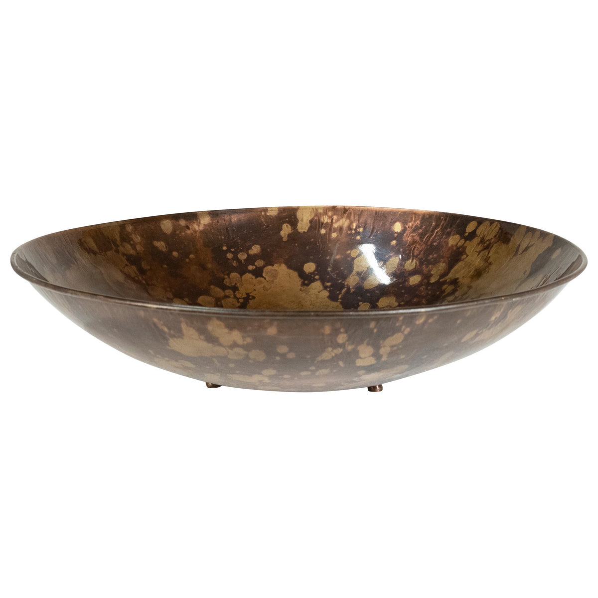 Lucia Distressed Patina Finish with Gloss Coating Bowl