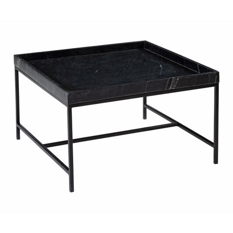 Madsen Black Marble Top and Gunmetal Iron Finish Coffee Table