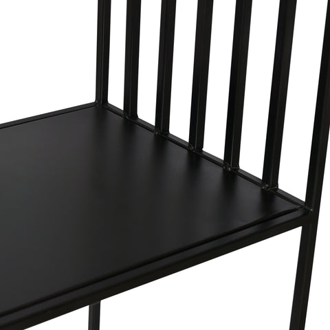 Ramar Black Gunmetal Finish Bookcase