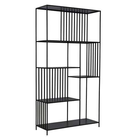 Ramar Black Gunmetal Finish Bookcase