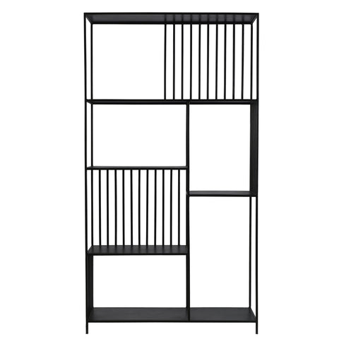 Ramar Black Gunmetal Finish Bookcase