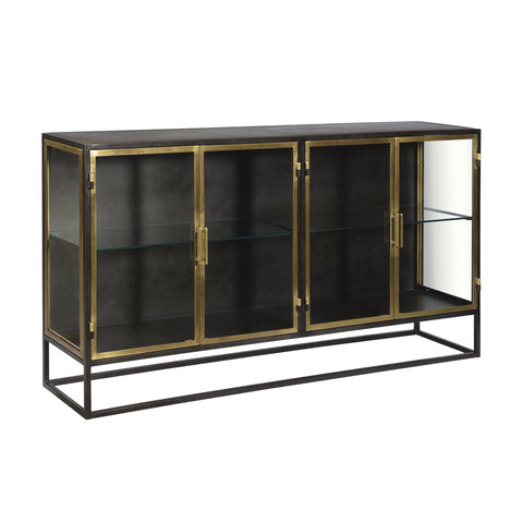 Stein Gunmetal with Antique Brass Finish Sideboard