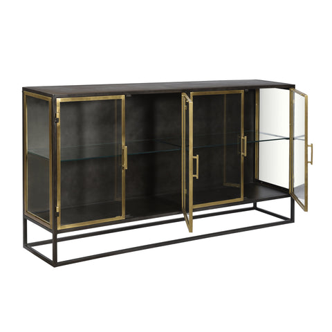Stein Gunmetal with Antique Brass Finish Sideboard