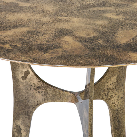 Raffa Antique Brass Finish Bistro Table