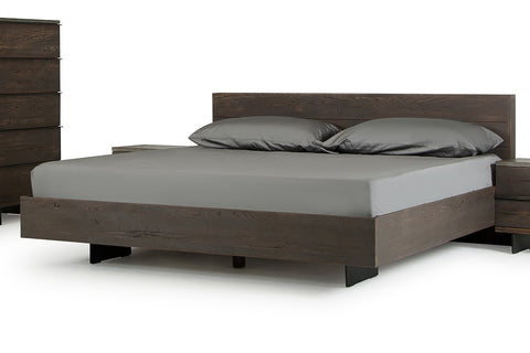 Modrest Selma Modern Dark Aged Oak Eastern King Bed Model VGEDSELMA-BED-EK