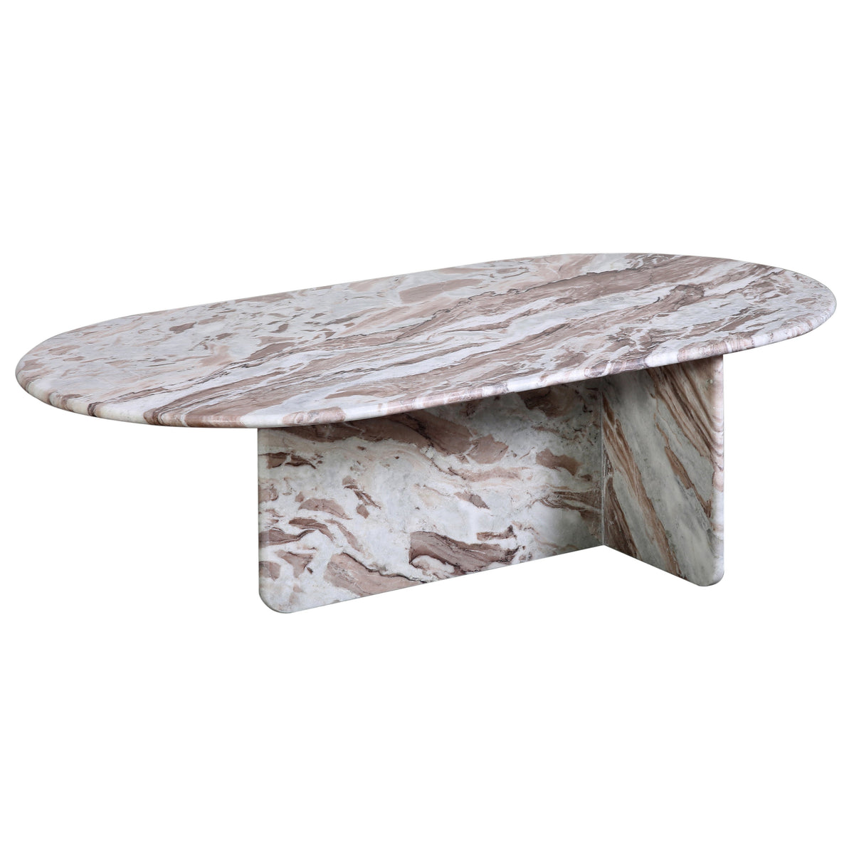 Christos Brown and White Marble with Natural Veining Coffee Table