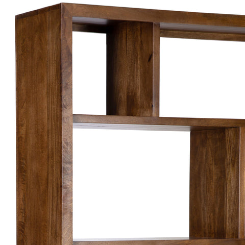 Wesley Medium Brown Finish Bookcase