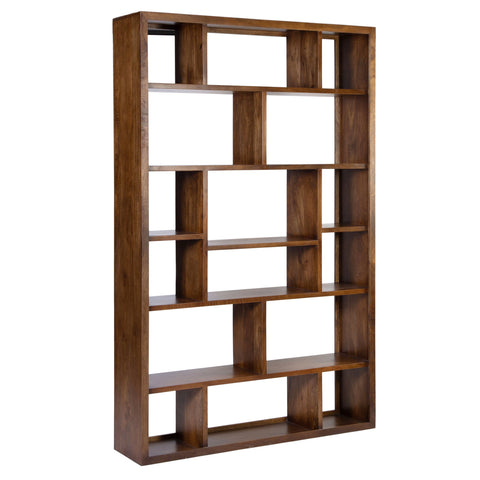 Wesley Medium Brown Finish Bookcase