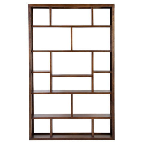 Wesley Medium Brown Finish Bookcase