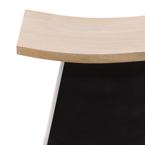 Jaslene Natural and Black Base Stool