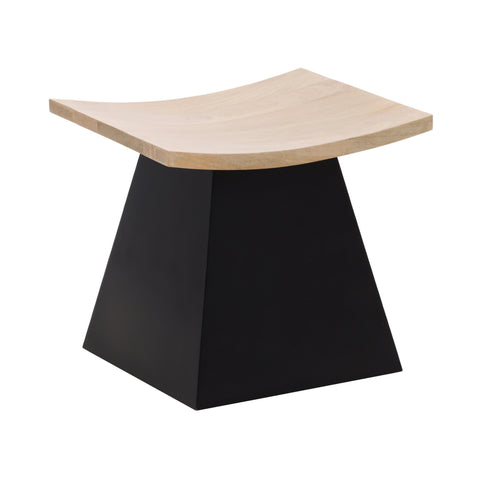 Jaslene Natural and Black Base Stool