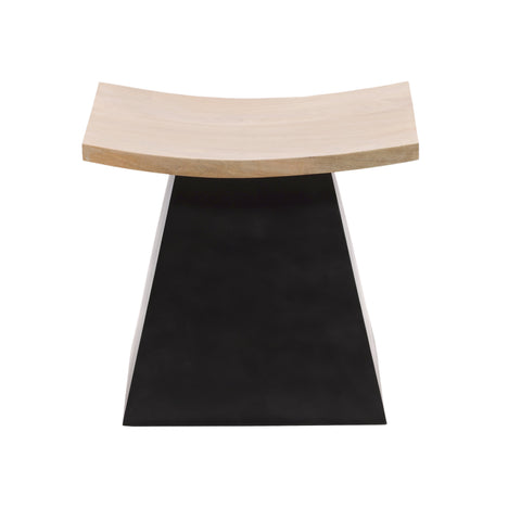Jaslene Natural and Black Base Stool