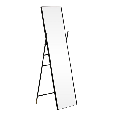 Kennard Black and Brass Accents Floor Mirror