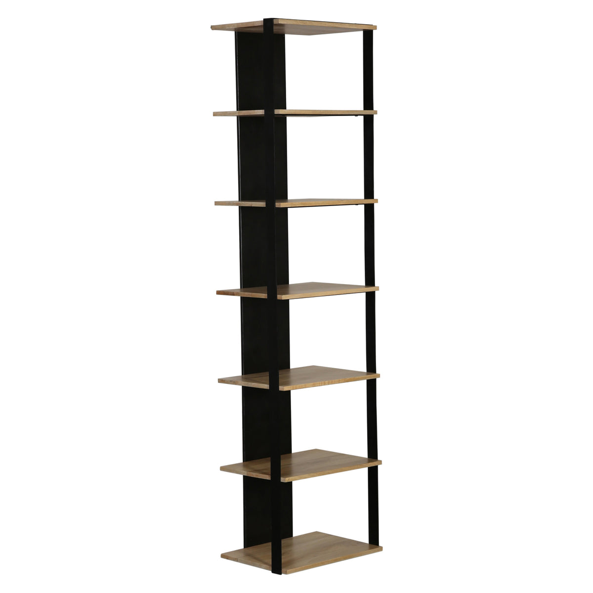 Arnuar Black and Natural Finish Bookcase