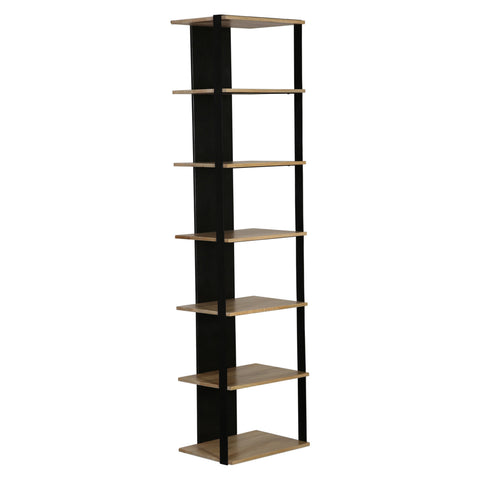 Arnuar Black and Natural Finish Bookcase
