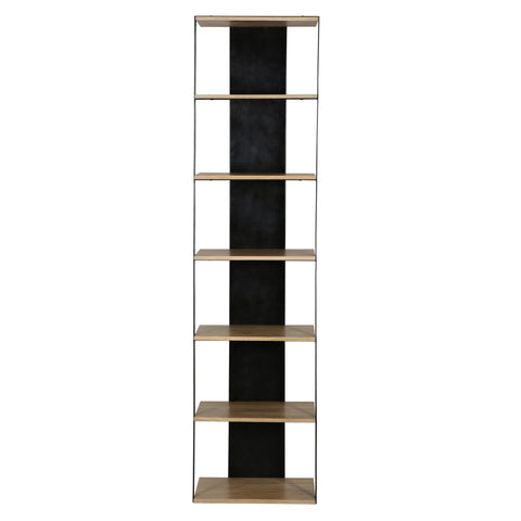 Arnuar Black and Natural Finish Bookcase