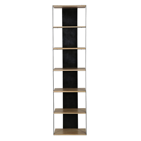 Arnuar Black and Natural Finish Bookcase