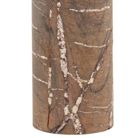 Saul Black and Brown Marble Base Side Table