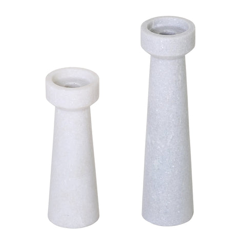 Felipa White Candle Stand Set Of 2
