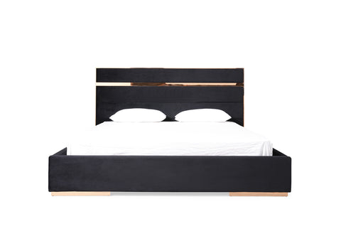 Nova Domus Cartier Modern Black & Rosegold Bedroom Set Model VGVCCARTIER-SET