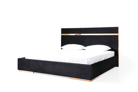 Nova Domus Cartier Modern Black & Rosegold Bedroom Set Model VGVCCARTIER-SET