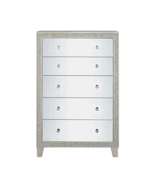 Sliverfluff Mirrored & Champagne Finish Chest Model BD00247 By ACME Furniture