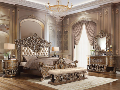 Constantine Brown & Gold Finish Server Model DN00474 By ACME Furniture