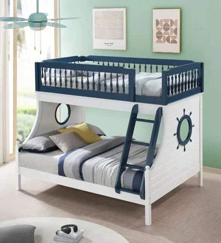 Farah Blue & White Finish Bunk Bed Model BD00493 By ACME Furniture