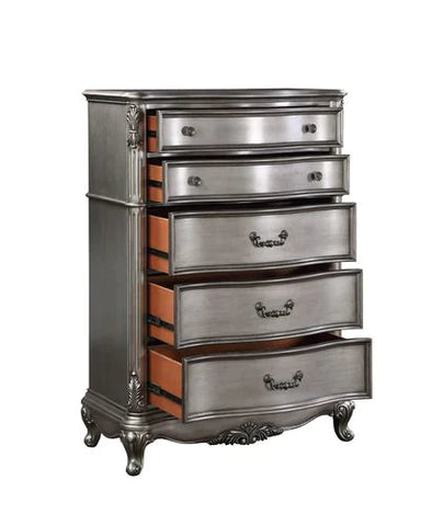 Ausonia Antique Platinum Finish Chest Model BD00607 By ACME Furniture