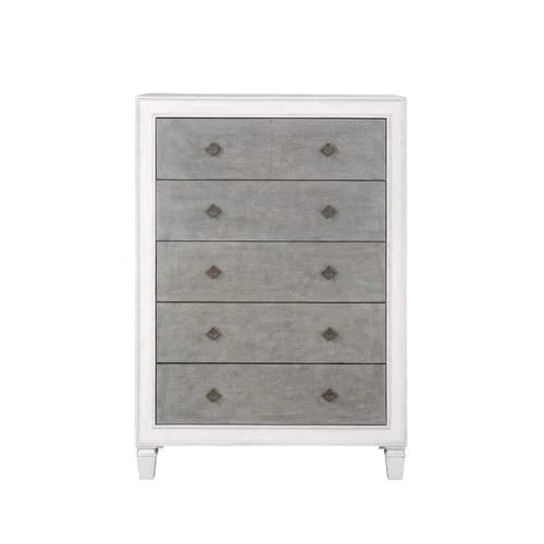 Katia Rustic Gray & White Finish Chest Model BD00664 By ACME Furniture