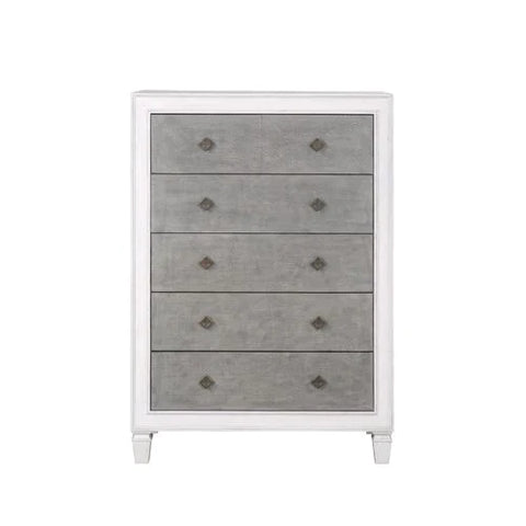 Katia Rustic Gray & White Finish Chest Model BD00664 By ACME Furniture