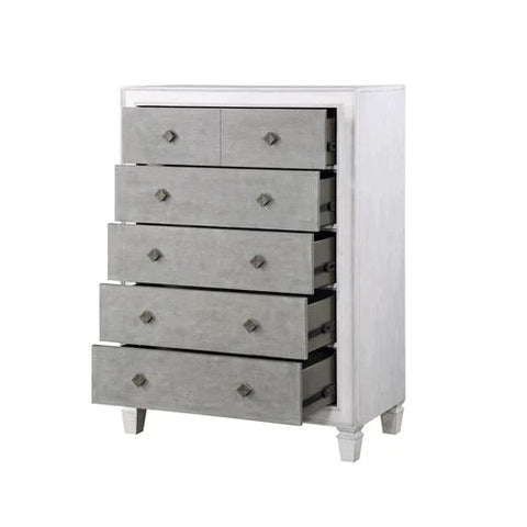 Katia Rustic Gray & White Finish Chest Model BD00664 By ACME Furniture