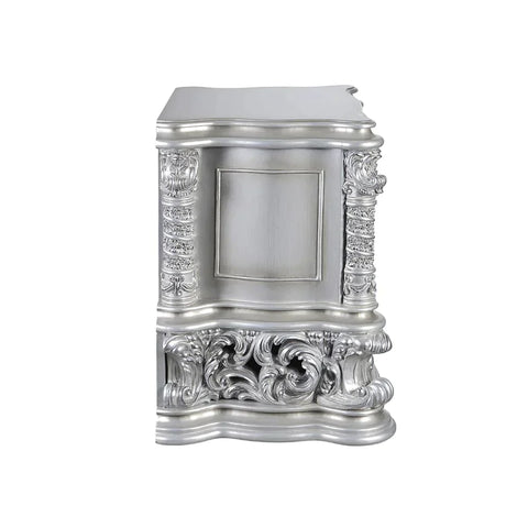 Valkyrie PU, Light Gold  & Gray Finish Nightstand Model BD00684 By ACME Furniture