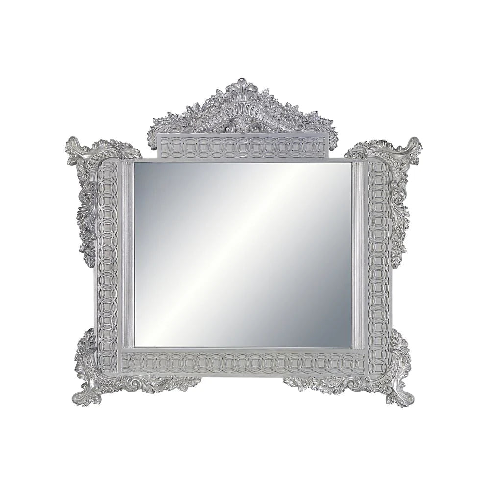 Valkyrie PU, Light Gold  & Gray Finish Mirror Model BD00685 By ACME Furniture