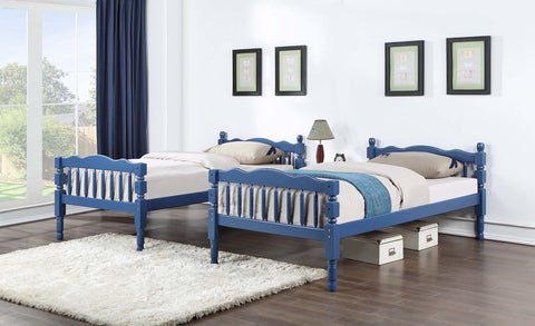 ACME Homestead Dark Blue Finish Homestead Twin/Twin Bunk Bed Model BD00865